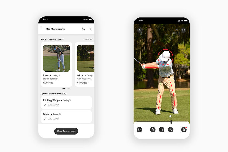Golf coaching tool plattform with app connection
